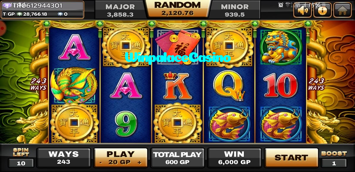 available types of WinpalaceCasino bet including pre-match live express and system bets